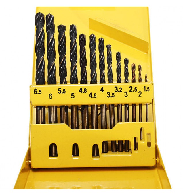 BOSI 13pcs Straight Shank Twist Drill Bits Set BS532213