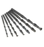 10pcs HSS Straight Shank Worm Spiral Twist Drill Bits