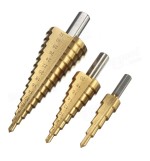 3pcs HSS Step Drill/Pagoda Drill/Ladder Drill Round Shank 4-12/4-20/4-32