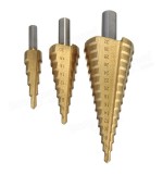 3pcs HSS Step Drill/Pagoda Drill/Ladder Drill Round Shank 4-12/4-20/4-32