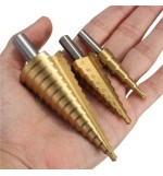 3pcs HSS Step Drill/Pagoda Drill/Ladder Drill Round Shank 4-12/4-20/4-32