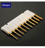 Drillpro DB-M5 10pcs 1.5mm-3.175mm Carbide End Mill Engraving Bits For CNC Rotary Burrs