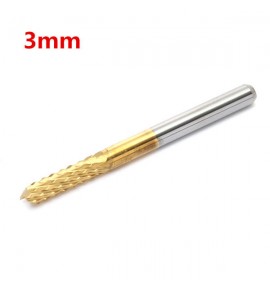 3mm End Mill Cutter CNC PCB Rotary Burr Tungsten Steel Titanium Coat Carbide Engraving Bit