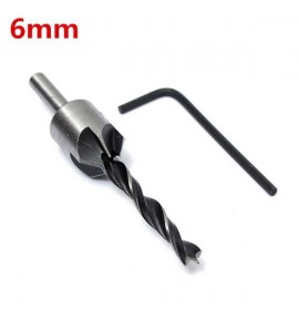 6mm HSS Carpentry Countersink Drill High Speed Steel 5 Flute Drill Bit