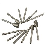 12pcs 1/8 Inch Shank HSS Router Bit Rotary Burr File Set Milling Drill Cutter