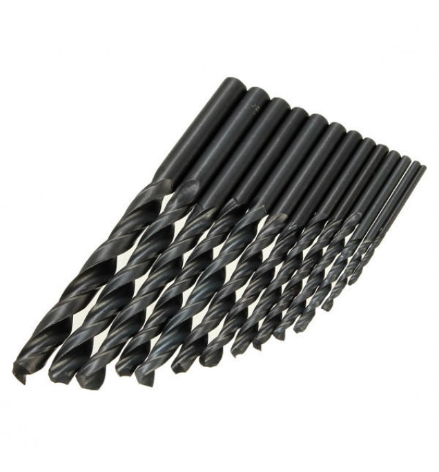 13pcs High Speed Steel 1.5-6.5mm HSS Straight Shank Twist Drill Bit Set