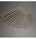 10pcs HSS Straight Shank Twist Drill Bit Set 0.4mm-2.7mm High Speed Steel Drill Bits