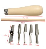 Lino Block Cutting Rubber Stamp Carving Tools With 5 Blade Bits For Print Making