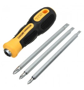 R'DEER 3 in 1 Skid Resistance Dual Purpose Screwdriver Straight Cross-Screwdriver Tool