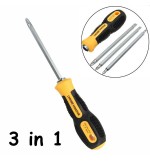 R'DEER 3 in 1 Skid Resistance Dual Purpose Screwdriver Straight Cross-Screwdriver Tool