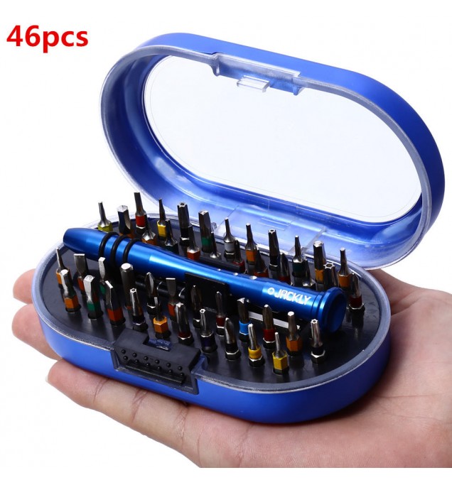 JACKLY 46PCS HT0240ACR Precision Screwdriver Electronic Equipment Repair Tool Set