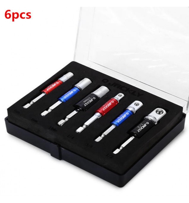 JACKLY 6PCS DB0335AL Nut Adapter Screwdriver Handy Repairing Tool Kit