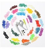 30 Colors 300 Sets KAM Snaps T5 Snap Starter Plastic Popper Fastener Plier