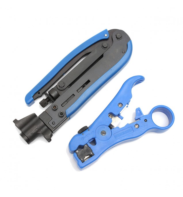 Adjustable RG59 6 11 Compression Coax Coaxial Cable Crimper Stripper F Connector