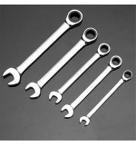 5Pcs 72 Teeth Double-use Fixed Head Plum Ratcheting Wrench Spanner Tools 20-24mm