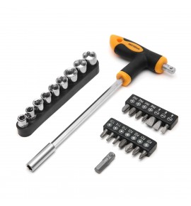 25Pcs Multifunctional Screwdriver Bits with T Wrench Set Repair Tool