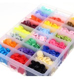 Snap Plier + 360 Set T5 Snap Plastic Buttons Fastener 24 Colors Poppers DIY Mix