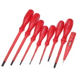 8Pcs Insulated Magnetic Screwdriver Phillips Slotted Set Digital Electric Tester