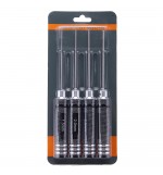 Drillpro 4pcs H1.5/2.0/2.5/3.0mm HSS Ball Screwdrivers Tool Kit Black Repair Tool Set