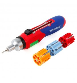 WORKPRO 24 in 1 Multi-bit Ratcheting Screwdriver Set with Auto-loading Bits Chamber Repair Tools